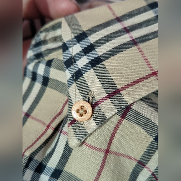Authentic Burberrys Nova Check Shirt Large made in England - Picture 9 of 14